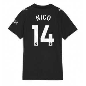 Fotbalové Dres Manchester City Nico Gonzalez #14 Dámské Venkovní Oblečení 2025-26 Krátký Rukáv